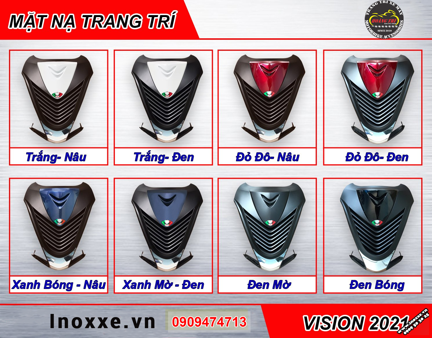 Mặt nạ kiểu SH Ý trang trí xe Vision 2021 - Mẫu MTA